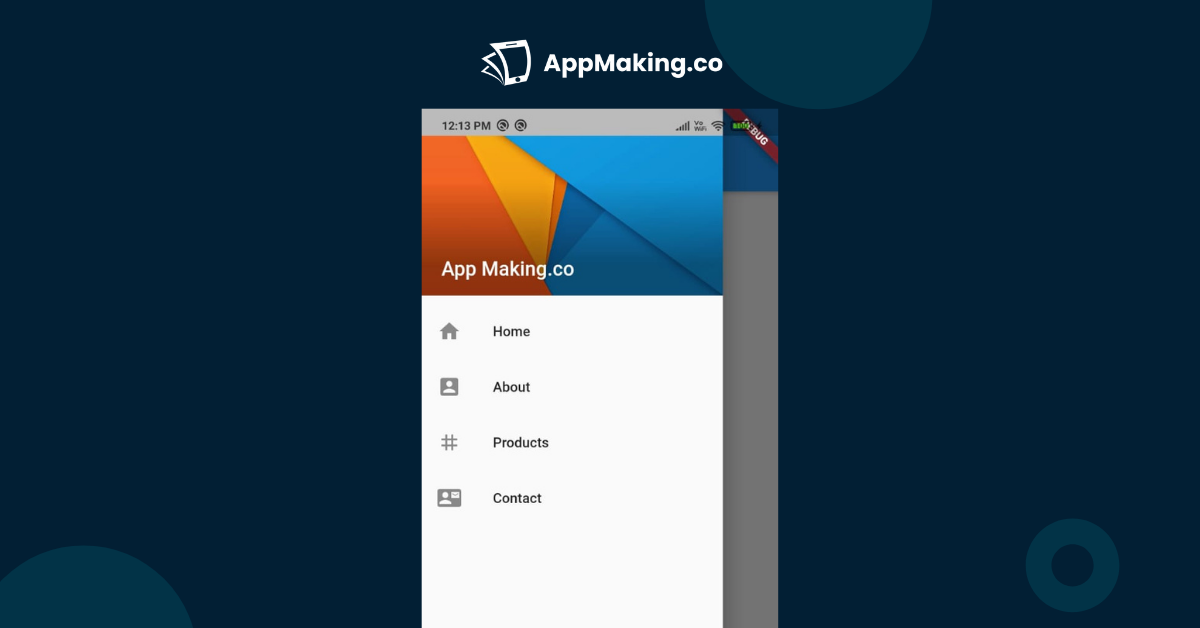 Flutter Drawer Tutorial with 5 Examples - AppMaking.co