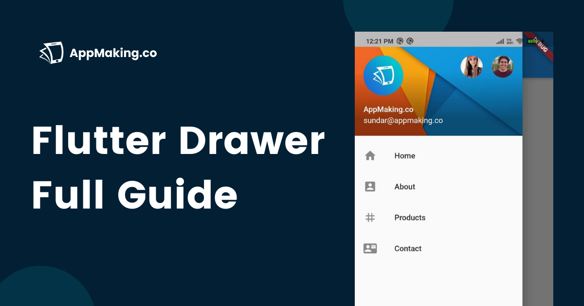 Flutter Drawer Tutorial with 5 Examples AppMaking.co